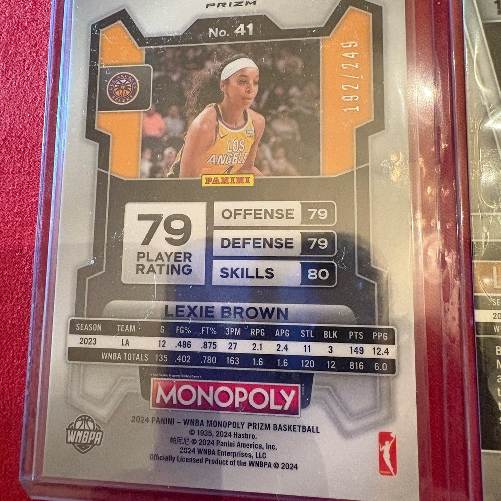 Lexie Brown Basketball Cards a Brown Prizm 192/249